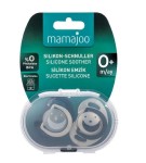 Соска-пустышка силиконовая, Mamajoo (Мамажу) 2 шт ортодонтическая с контейнером с 0 мес