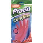 Перчатки хозяйственные, Paclan (Паклан) р. S Комфорт розовые