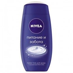 Крем-гель для душа, Nivea (Нивея) 250 мл Питание и забота