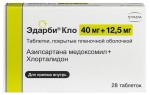 Эдарби Кло, таблетки покрытые пленочной оболочкой 40 мг+12.5 мг 28 шт