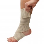 Фиксатор голеностопа, Alef (Алеф) р. XL (31-37 см) арт. ФГБ бандажный бежевый