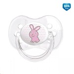 Соска-пустышка силиконовая, Canpol babies (Канпол бебиз) 1 шт арт. 22/517 (210410021) круглая прозрачная 18+ мес зайка